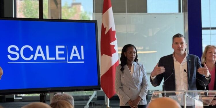 Minister Evan Solomon announcing Scale AI