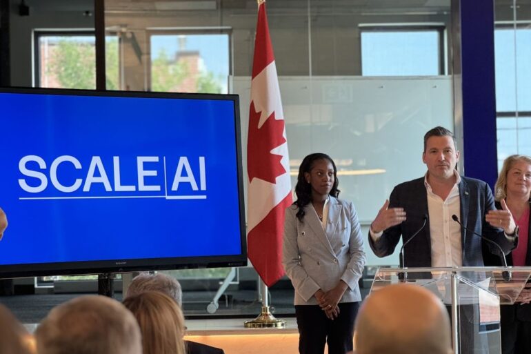 Minister Evan Solomon announcing Scale AI