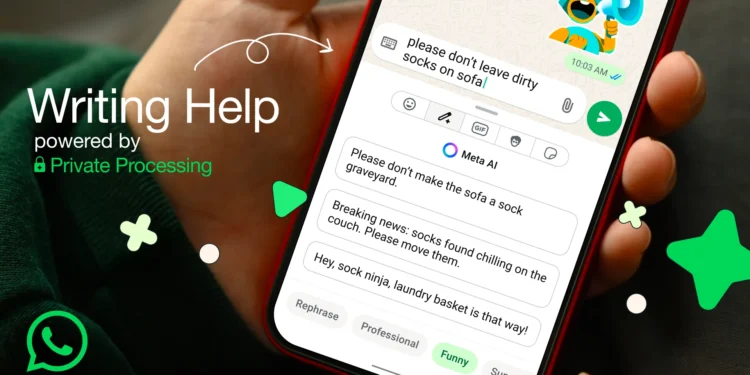 WhatsApp Brings AI to 2.7B Users With Writing Help, Chat Summaries, and More
