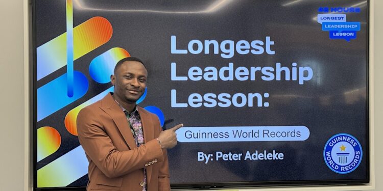 Exclusive Interview: How Nigerian-Canadian Leadership Coach, Peter Adeleke Shattered the Guinness World Record with Longest Leadership Lesson