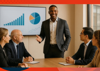 Black Founder pitching to investors