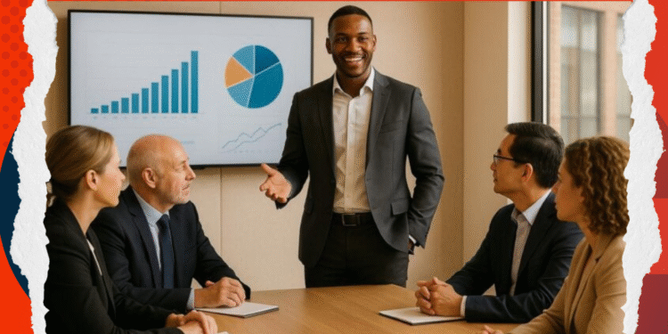 Black Founder pitching to investors